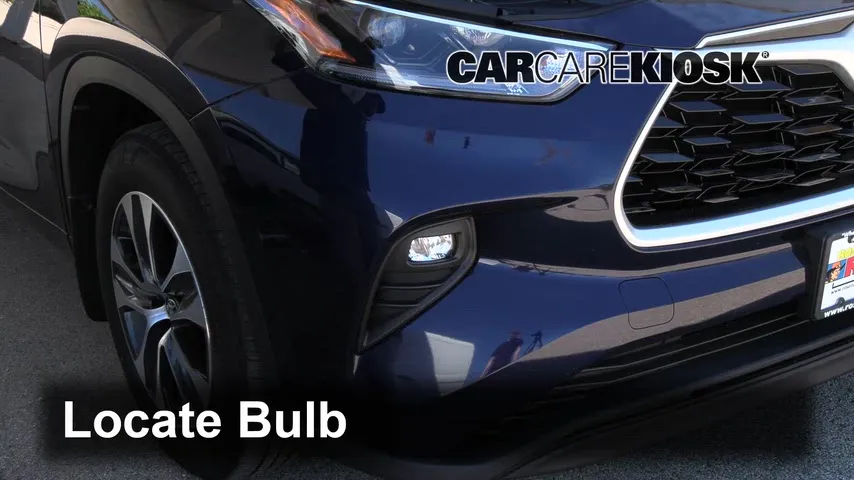 2021 Toyota Highlander XLE 3.5L V6 Éclairage Feu antibrouillard (remplacer l'ampoule)